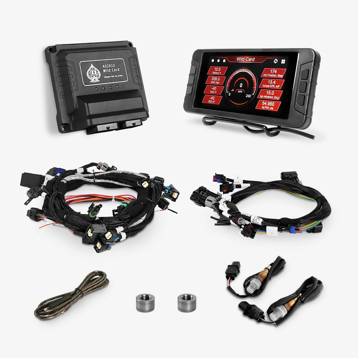 SBF 351W Single Plane 4BBL Multi-Port Fuel Injection Package w/Aces Wildcard ECU