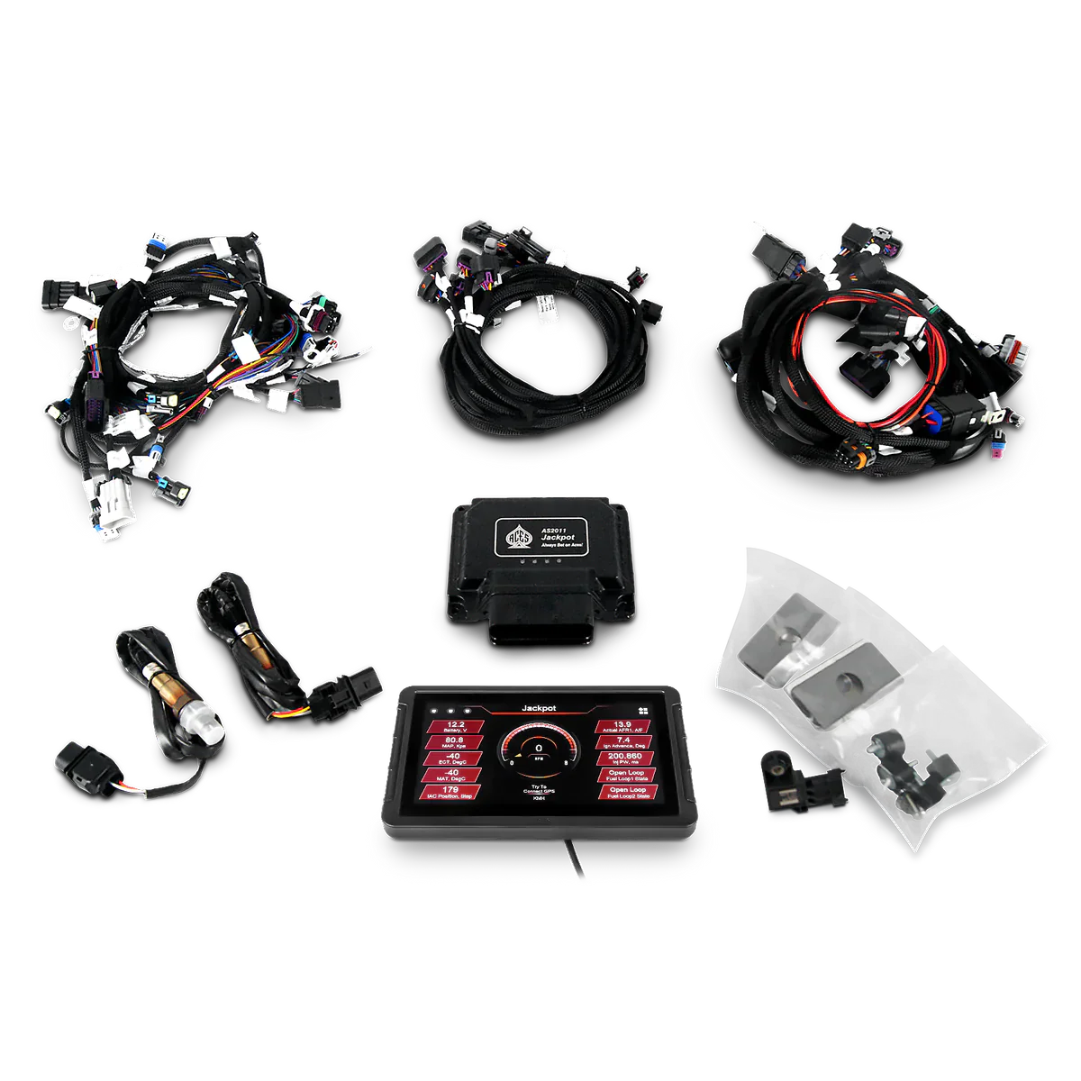 LS1/LS2/LS6 92mm Low Profile Fabricated Fuel Injection Package w/Aces Jackpot ECU