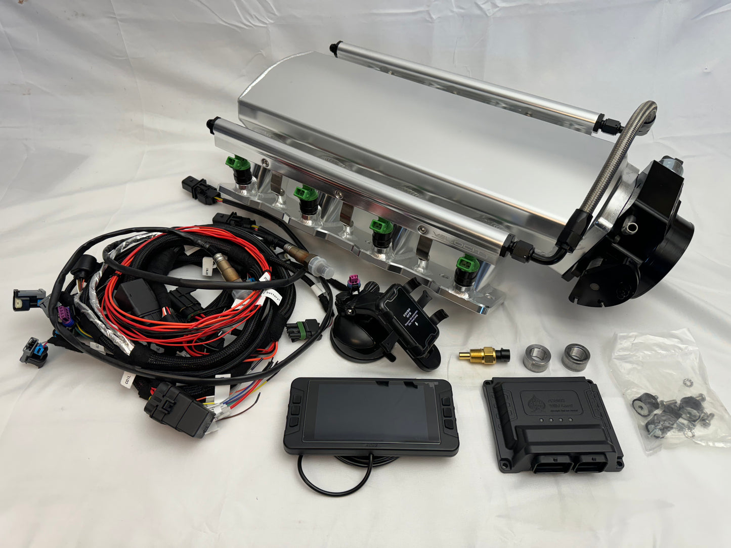 LS1/LS2/LS6 92mm Low Profile Fabricated Fuel Injection Package w/Aces Jackpot ECU
