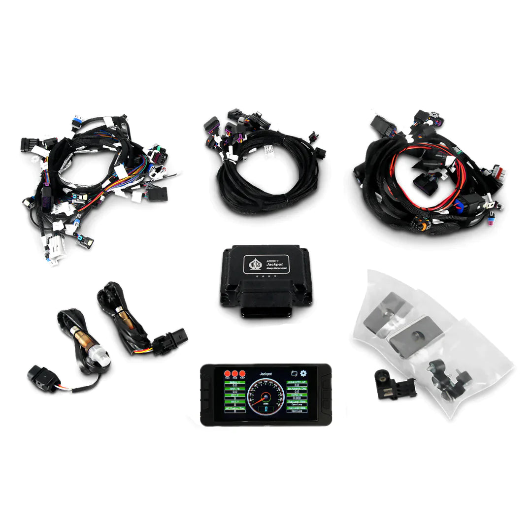 LS1/LS2/LS6 92mm Low Profile Fabricated Fuel Injection Package w/Aces Jackpot ECU