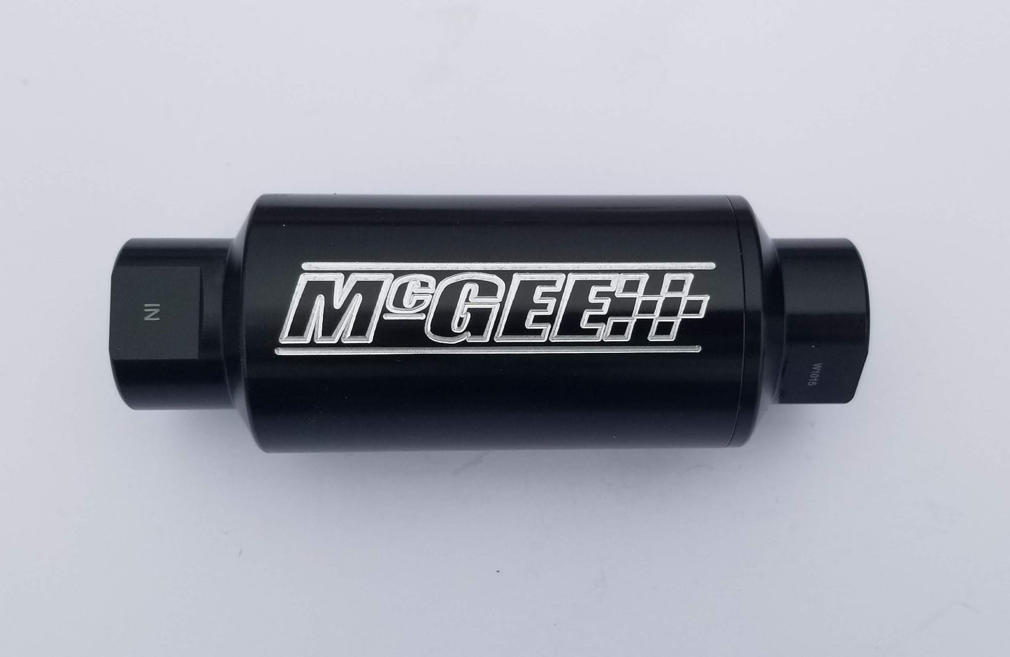 McGEE 100 Micron Billet Aluminum Fuel Filter -8AN -10AN -12AN