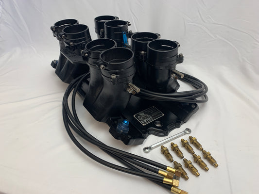 Kinsler-XL Injector Manifold for SBC -12 Brodix Heads w/Barrel Valve and Nozzles