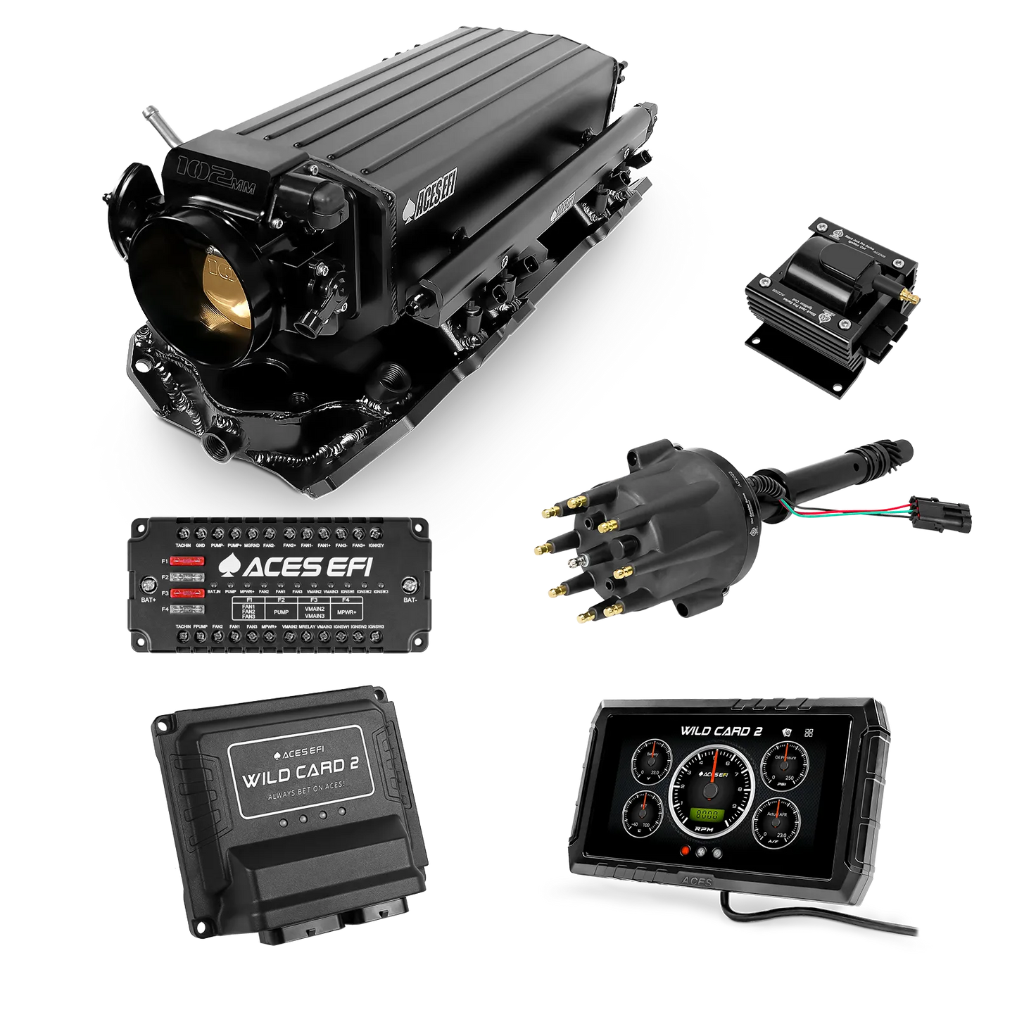 BBC Tunnel Ram Fuel Injection Package w/Aces Wildcard 2 ECU
