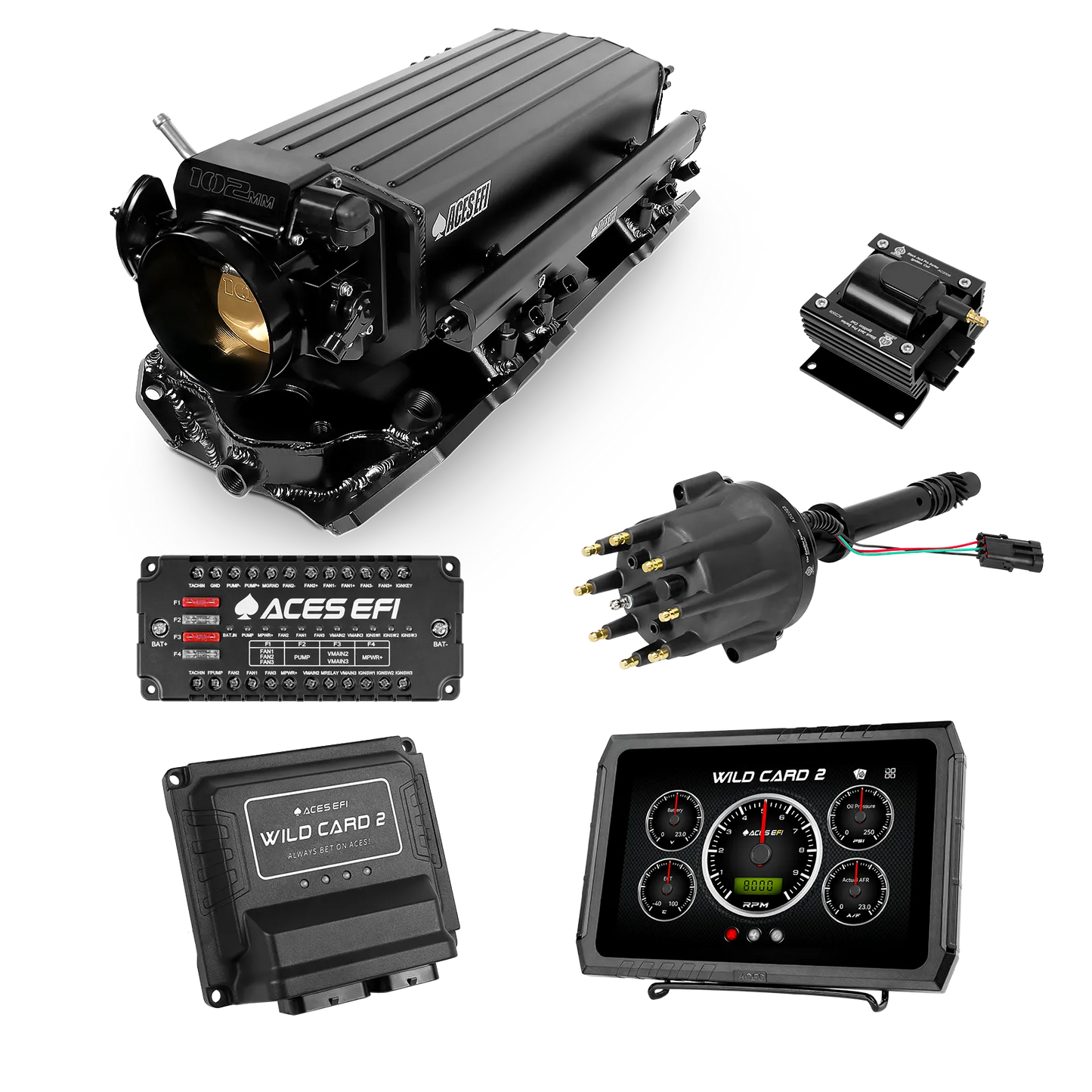 BBC Tunnel Ram Fuel Injection Package w/Aces Wildcard 2 ECU