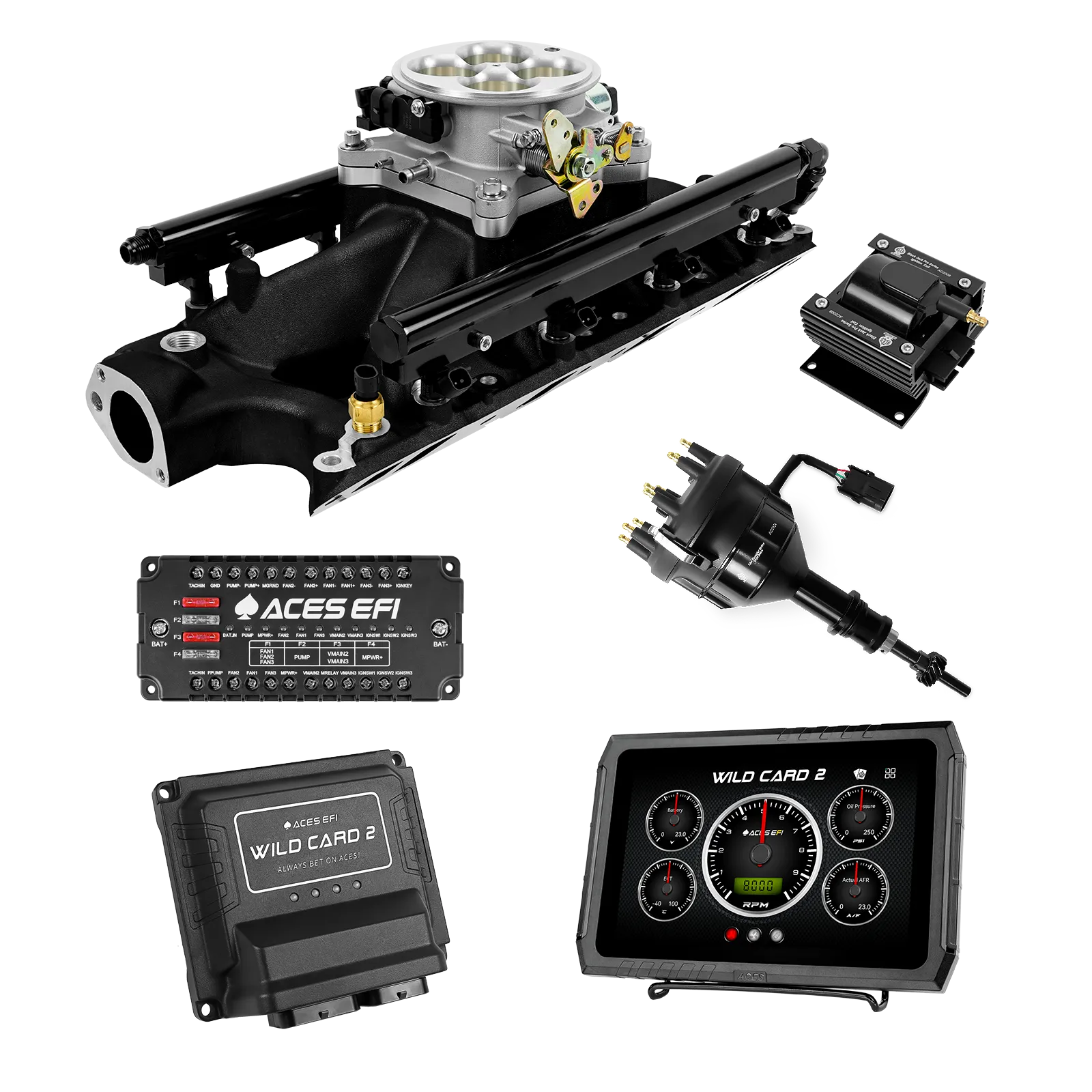 SBF 302 Single Plane 4BBL Multi-Port Fuel Injection Package w/Aces Wil ...