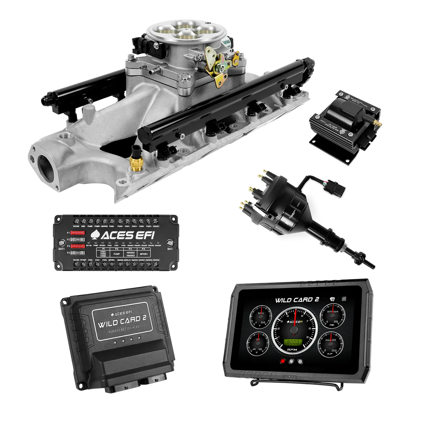 SBF 302 Single Plane 4BBL Multi-Port Fuel Injection Package w/Aces Wildcard 2 ECU